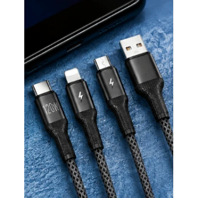 Cablu de incarcare rapida 120W USB  Type C / Lightning / Android Lungime 1–2 m