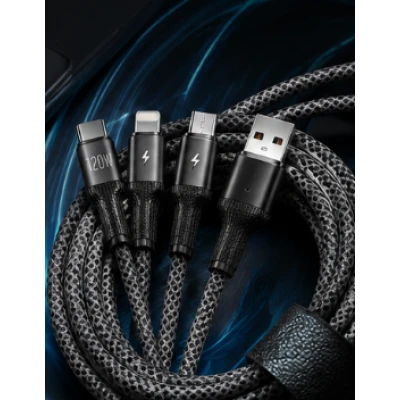 Cablu de incarcare rapida 120W USB  Type C / Lightning / Android Lungime 1–2 m