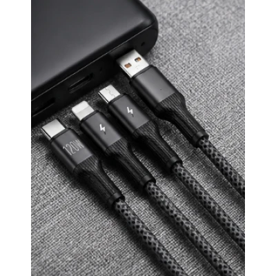 Cablu de incarcare rapida 120W USB  Type C / Lightning / Android Lungime 1–2 m