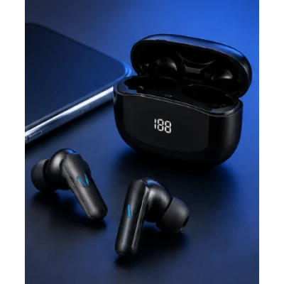 Casti Wireless TWS Mate 80 Bluetooth Pure Bass carcasa cu afisaj digital