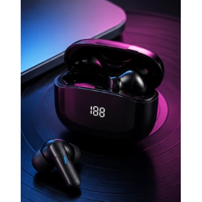 Casti Wireless TWS Mate 80 Bluetooth Pure Bass carcasa cu afisaj digital