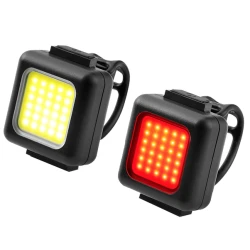 Set 2 Lumini LED pentru bicicleta FT 3028 far fata + stop spate reincarcabile USB