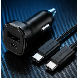 Incarcator auto rapid Dual Port USB + USB Type C 45W + 15W