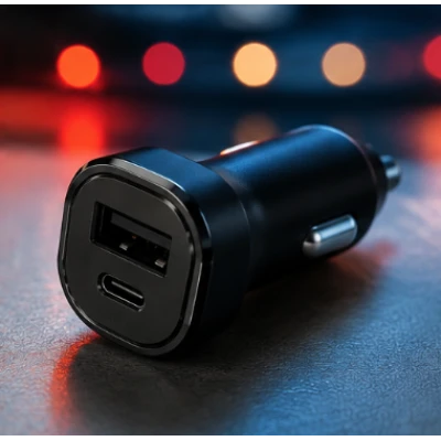Incarcator auto rapid Dual Port USB + USB Type C 45W + 15W