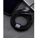 Cablu 3 in 1 pentru incarcare rapida 120W USB + Type C + Lightning + Micro USB 6A Lungime 1,2 m