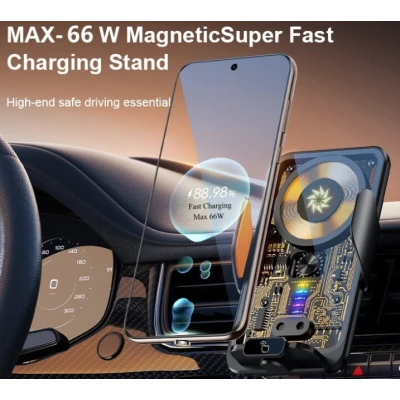 Suport Auto Magnetic M7 cu incarcare Wireless pentru telefon