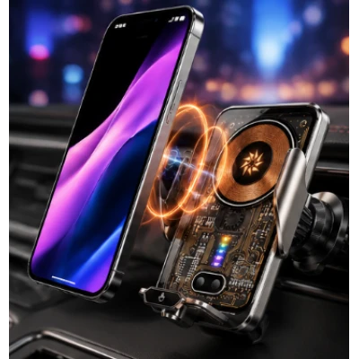 Suport Auto Magnetic M7 cu incarcare Wireless pentru telefon