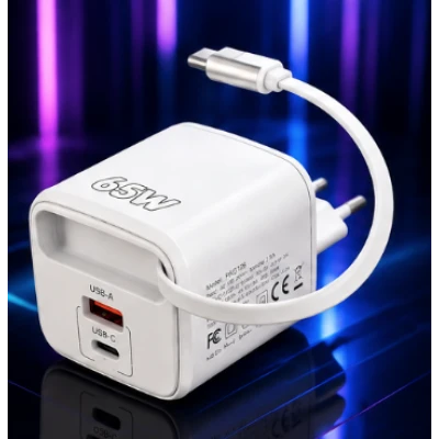 Incarcator Rapid 65W cu Cablu USB C Retractabil PKG128