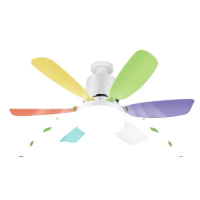 Ventilator de tavan cu lampa LED telecomanda luminozitate reglabila RGB