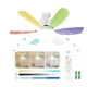 Ventilator de tavan cu lampa LED telecomanda luminozitate reglabila RGB