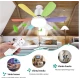 Ventilator de tavan cu lampa LED telecomanda luminozitate reglabila RGB