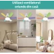 Ventilator de tavan cu lampa LED telecomanda luminozitate reglabila RGB