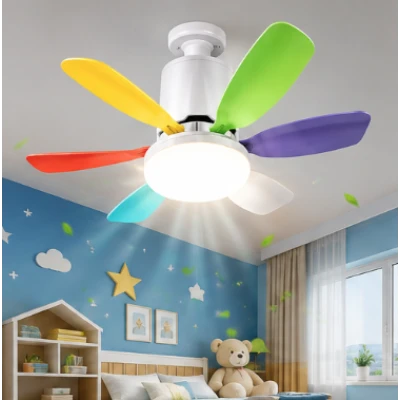 Ventilator de tavan cu lampa LED telecomanda luminozitate reglabila RGB