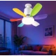 Ventilator de tavan cu lampa LED telecomanda luminozitate reglabila RGB