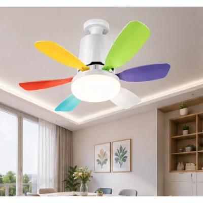 Ventilator de tavan cu lampa LED telecomanda luminozitate reglabila RGB