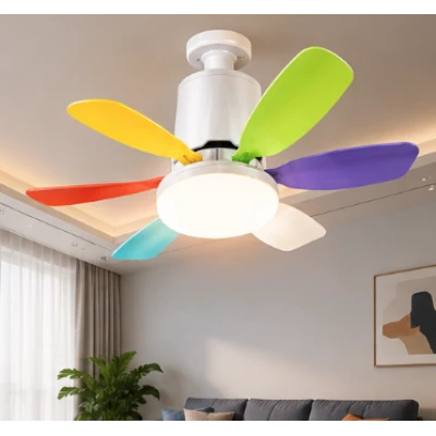 Ventilator de tavan cu lampa LED telecomanda luminozitate reglabila RGB