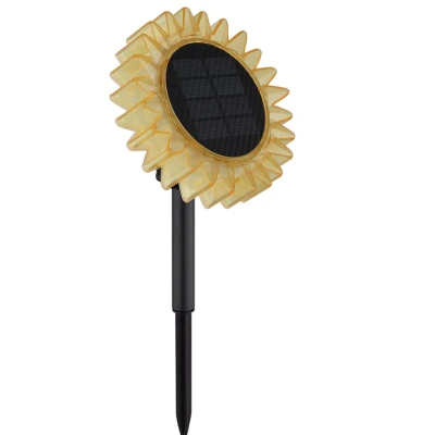 Lampa solara LED decorativa de gradina si de perete Floarea Soarelui 35CM alb cald