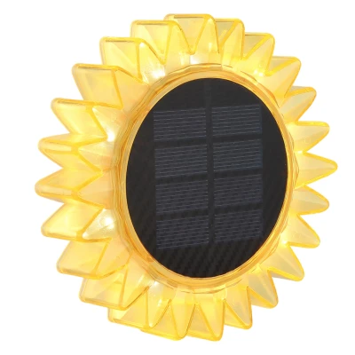 Lampa solara LED decorativa de gradina si de perete Floarea Soarelui 35CM alb cald