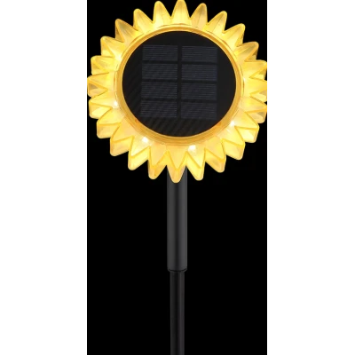 Lampa solara LED decorativa de gradina si de perete Floarea Soarelui 35CM alb cald