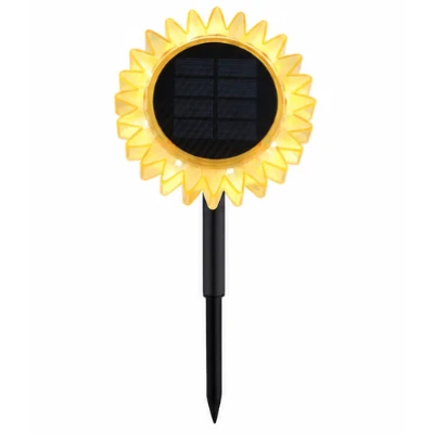 Lampa solara LED decorativa de gradina si de perete Floarea Soarelui 35CM alb cald