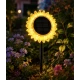 Lampa solara LED decorativa de gradina si de perete Floarea Soarelui 35CM alb cald