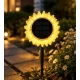 Lampa solara LED decorativa de gradina si de perete Floarea Soarelui 35CM alb cald