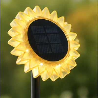 Lampa solara LED decorativa de gradina si de perete Floarea Soarelui 35CM alb cald