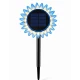 Lampa solara decorativa de gradina si de perete Floarea Soarelui 35cm ALBASTRA cu led alb cald