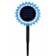 Lampa solara decorativa de gradina si de perete Floarea Soarelui 35cm ALBASTRA cu led alb cald