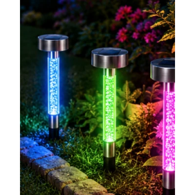 Lampa Solara de Gradina cu lumina Colorata LED