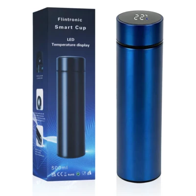 Termos cu afisaj electronic 500ml ALBASTRU