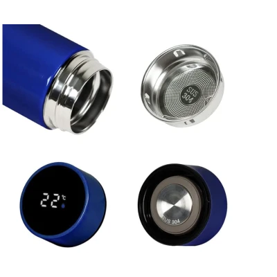 Termos cu afisaj electronic 500ml ALBASTRU