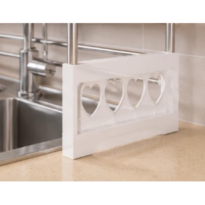 Suport vase deasupra chiuvetei 2 niveluri cu scurgere si suport ustensile 24 × 75 × 51 cm