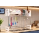 Suport vase deasupra chiuvetei 2 niveluri cu scurgere si suport ustensile 24 × 75 × 51 cm
