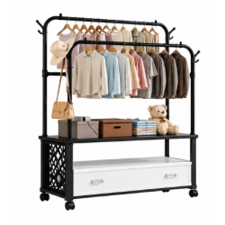 Raft multifunctional 3 in 1 pentru haine pantofi si depozitare 125 × 35 × 155 cm