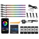 Kit Lumini Ambientale interior auto 18 in 1 RGB cu Aplicatie