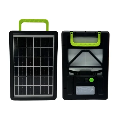 Panou solar 20W cu acumulator 2400mAh GD 120S portabil ABS cu cabluri de incarcare 37x38 cm
