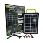 Panou solar 20W cu acumulator 2400mAh GD 120S portabil ABS cu cabluri de incarcare 37x38 cm