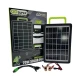 Panou solar 20W cu acumulator 2400mAh GD 120S portabil ABS cu cabluri de incarcare 37x38 cm