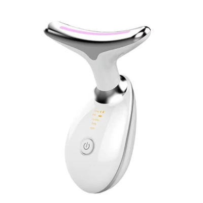 Aparat Facial cu Lumina LED 4 Culori Masaj si ingrijire Ten capat metalic 7 setari