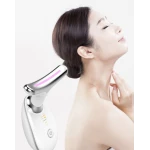 Aparat Facial cu Lumina LED 4 Culori Masaj si ingrijire Ten capat metalic 7 setari