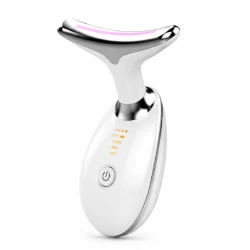 Aparat Facial cu Lumina LED 4 Culori Masaj si ingrijire Ten capat metalic 7 setari