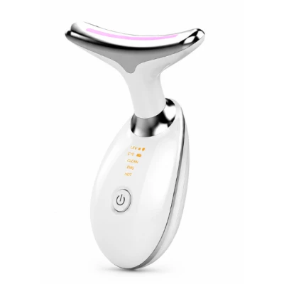 Aparat Facial cu Lumina LED 4 Culori Masaj si ingrijire Ten capat metalic 7 setari