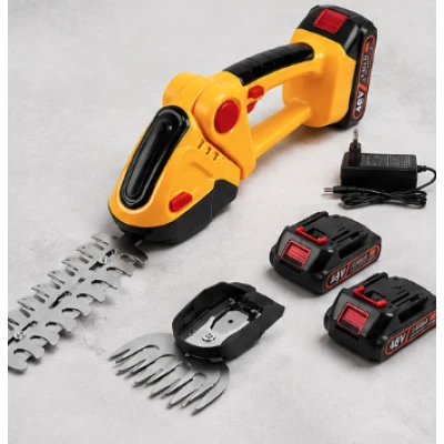 Foarfeca electrica LEIHMANN cu 2 acumulatori 48v/5ah pentru taiat gard viu