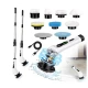Perie electrica rotativa pentru curatare maner extensibil baterie reincarcabila 9 capete detasabile BA