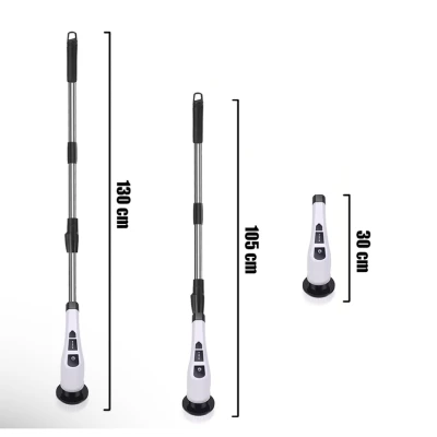 Perie electrica rotativa pentru curatare maner extensibil baterie reincarcabila 9 capete detasabile BA