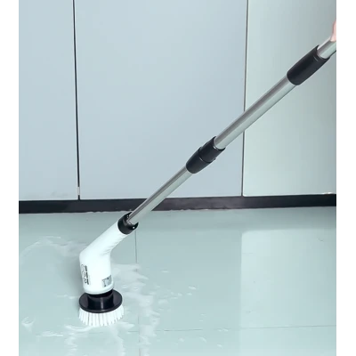 Perie electrica rotativa pentru curatare maner extensibil baterie reincarcabila 9 capete detasabile BA