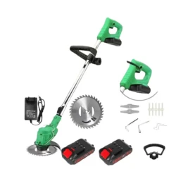 Motocoasa Electrica cu 2 acumulatori 36V de 18000 RPM accesorii incluse verde