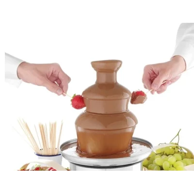 Fantana cu fondue de ciocolata 3 niveluri din otel inoxidabil 
