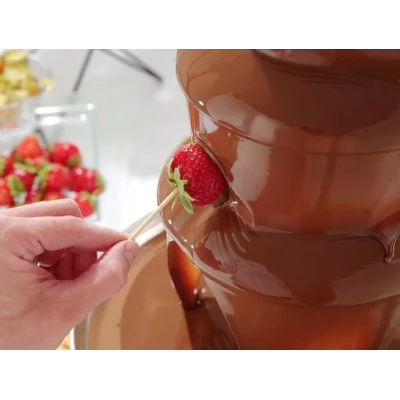 Fantana cu fondue de ciocolata 3 niveluri din otel inoxidabil 